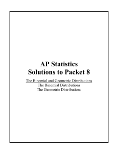 AP Statistics Solutions to Packet 8
