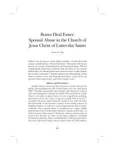 Spousal Abuse in the Church of Jesus Christ of Latter