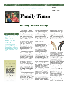 Resolving Conflict in Marriage