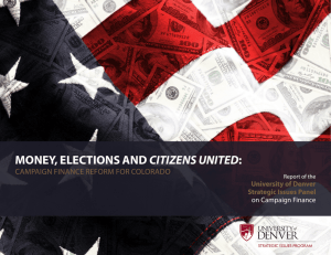 money, elections and citizens united