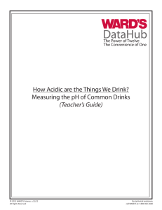 How Acidic are the Things We Drink? Measuring the pH of Common