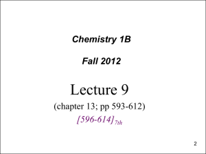 Chemistry 1B Winter 2003