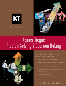 Kepner-Tregoe Problem Solving & Decision Making