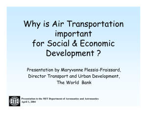 Why is Air Transportation important for Social & Economic