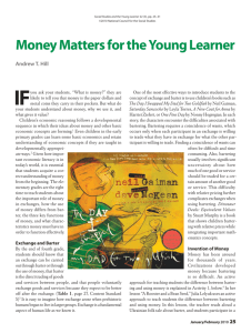 Money Matters for the Young Learner