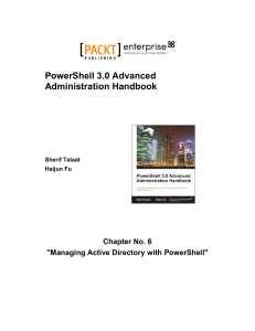 PowerShell 3.0 Advanced Administration Handbook