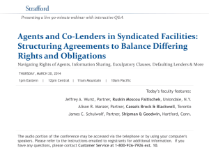 Agents and Co-Lenders in Syndicated Facilities