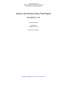 Guide to the Richard Henry Pratt Papers (WA MSS S