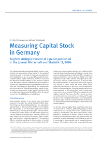 Measuring Capital Stock in Germany