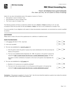 Formal Trust Questionnaire