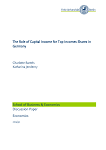 The Role of Capital Income for Top Incomes Shares in Germany