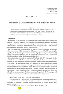 The Impact of Confucianism in South Korea and Japan