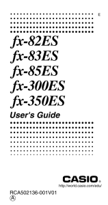 fx-82ES fx-83ES fx-85ES fx-300ES fx-350ES - Support