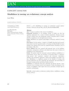 Mindfulness in nursing: an evolutionary concept analysis