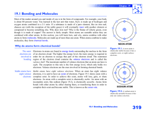 19.1 Bonding and Molecules