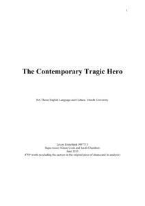 The Contemporary Tragic Hero - Utrecht University Repository