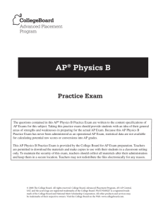 AP® Physics B - Mater Academy Lakes High School