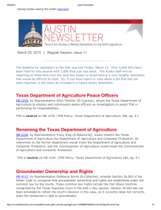 to read the March 20 Austin Newsletter