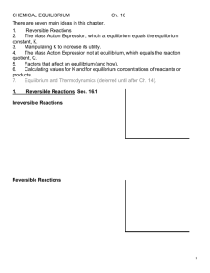 CHEMICAL EQUILIBRIUM