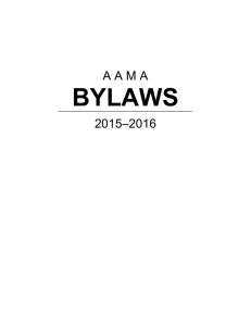 AAMA Bylaws - American Association of Medical Assistants