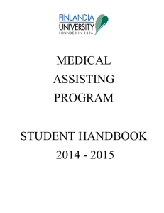 medical assisting program student handbook 2014