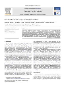 Broadband dielectric response of dichloromethane