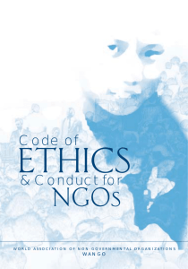 Code of Ethics and Conduct for NGOs