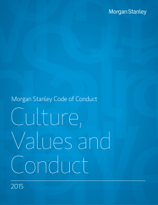 Morgan Stanley Code of Conduct 2015