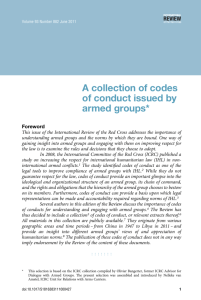 A collection of codes of conduct issued by armed groups*