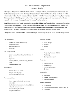 Ap literature and composition essay types