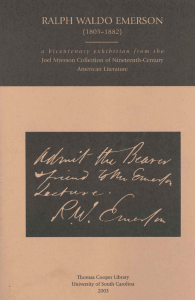 Ralph Waldo Emerson (1803-1882): a