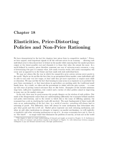 Elasticities, Price-Distorting Policies and Non