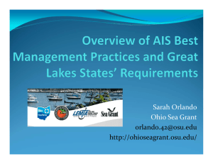 Overview of AIS Best Management Practices