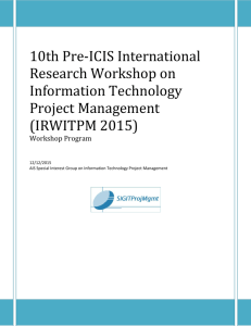 IRWITPM 2015 - Association for Information Systems