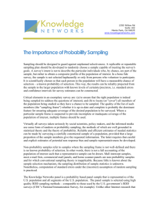 The Importance of Probability Sampling