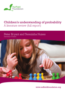 Children's understanding of probability