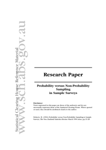 Probability versus Non Probability Sampling (1)