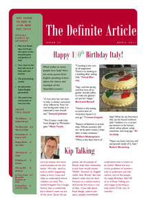 Definite Article 34 – Happy Birthday Italy