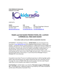Press Release: WQED and SLB Radio Productions, Inc. Launch