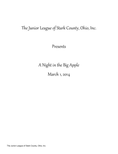 The Junior League of Stark County, Ohio, Inc. Presents A Night in
