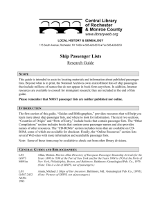 Ship Passenger Lists Research Guide