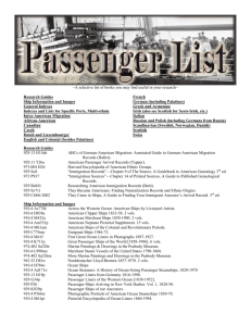 passenger lists - The Genealogy Center