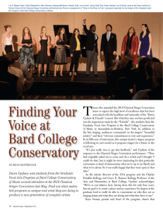 Finding Your Voice at Bard College Conservatory