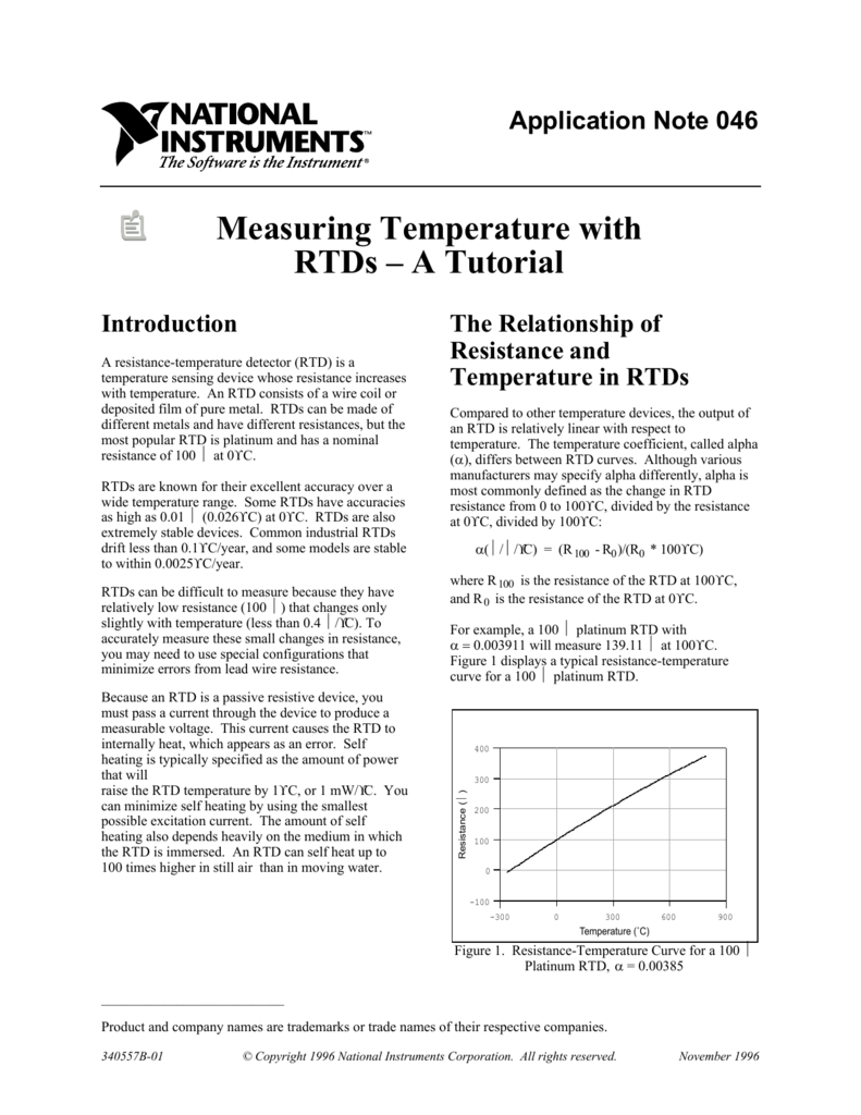 Measuring Temperature With RTDs – A Tutorial