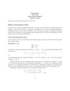 Other Convergence Tests