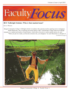 BCC Fulbright Scholar: Who is that masked man?