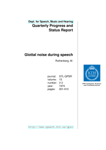 Glottal noise during speech
