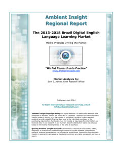 The 2013-2018 Brazil Digital English Language