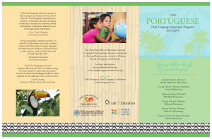 Utah Portuguese Dual Language Immersion Brochure 2014