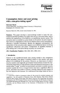 Consumption Choice and Asset Pricing with a Non-Price